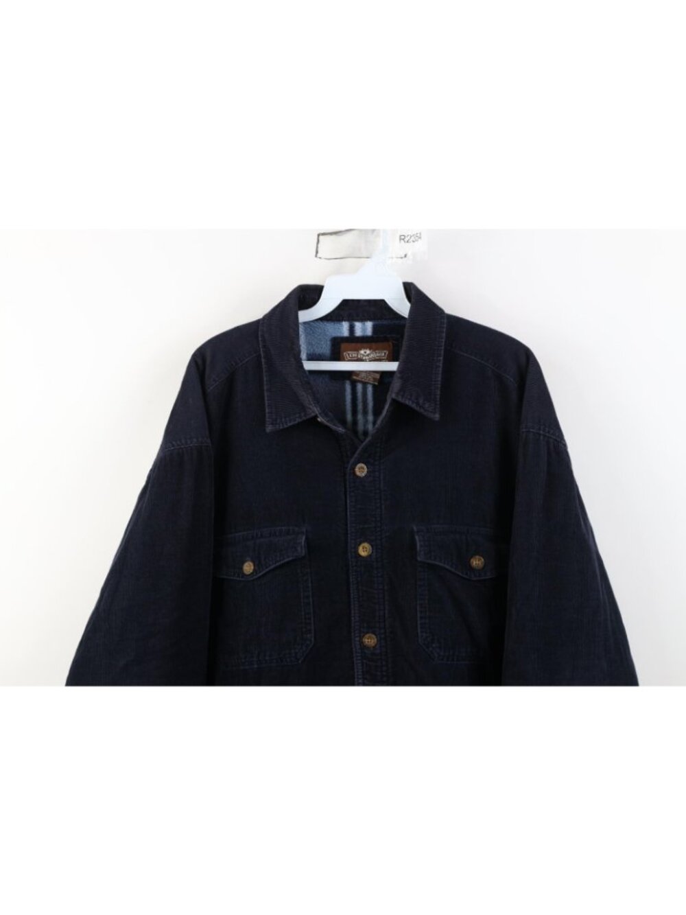 Vintage Y2K Levis Mens Large Fleece Lined Corduroy Button Shirt Jacket Jac Shirt - Picture 2 of 16